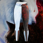 Yin Yang Fire Ice Wolves Unisex Tights - Version 2 S Leggings