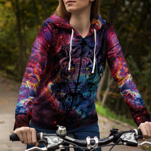 Lion Psychedelic Unisex Zipped Hoodie