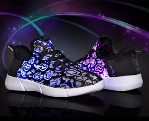 Luminous Fiber Optic Unisex Shoes