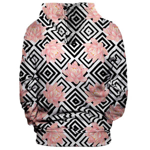 Pink Lotus Unisex Pullover Hoodie