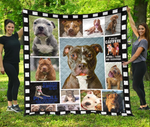 Pitbull Dog Quilt Blanket For Who Love Pitbull