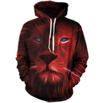Red Nebula Lion Unisex Pullover Hoodie M
