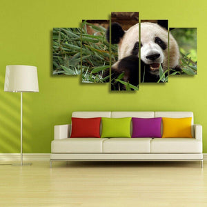 Baby Panda 5 Piece Canvas Small / No Frame Wall