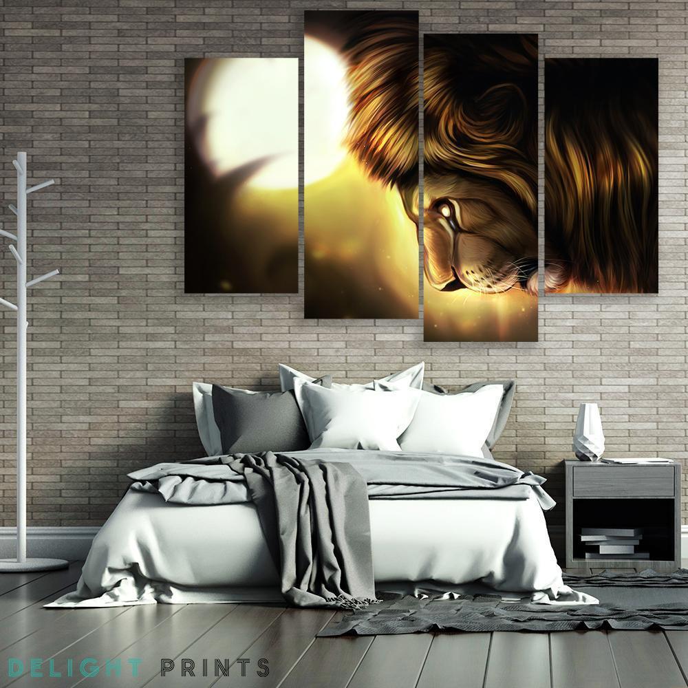 Crying Sun 4 Piece Canvas Small / No Frame Wall