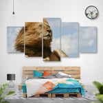 King Of The Jungle 5 Piece Canvas Small / No Frame Wall
