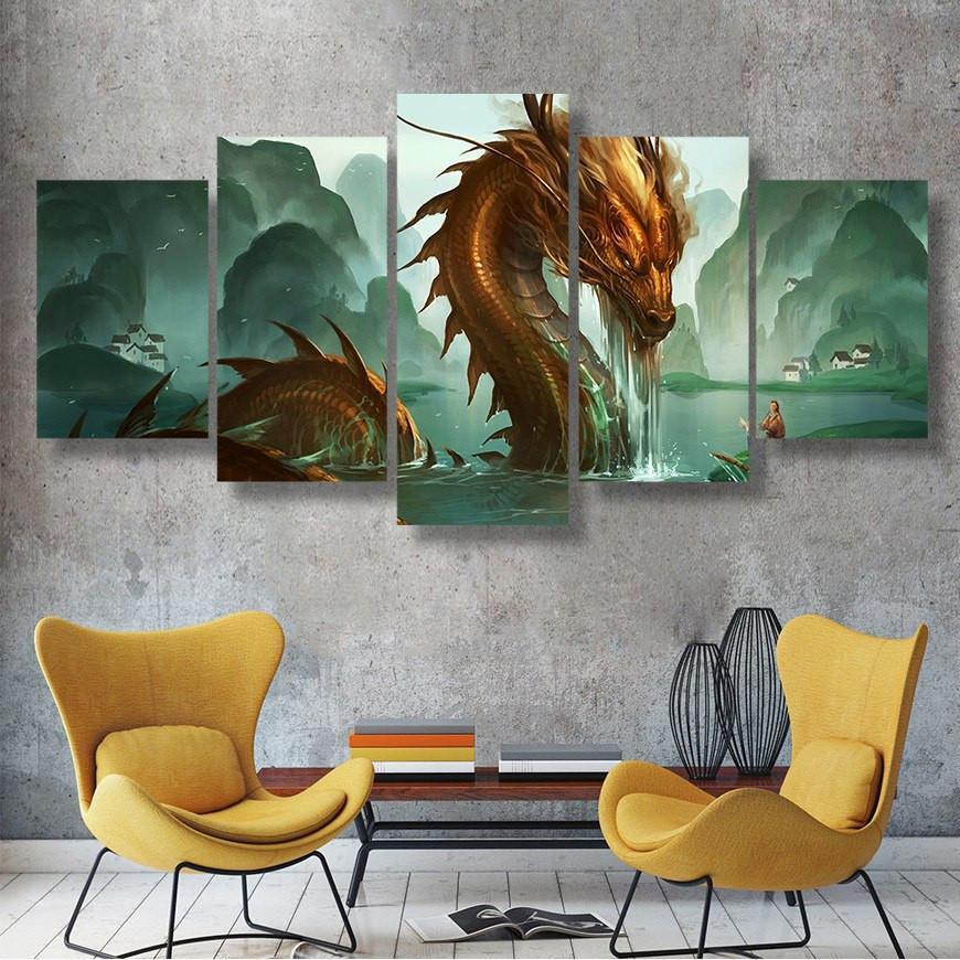 Limited Edition Sea Legend 5 Piece Canvas Small / No Frame Wall
