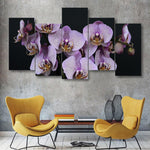 Orchids 5 Piece Canvas Small / No Frame Wall