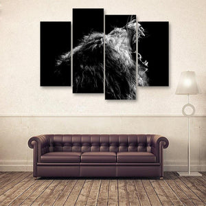 Roaring Lion 4 Piece Canvas Small / No Frame Wall