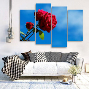 Rose 4 Piece Canvas Small / No Frame Wall