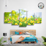 Spring Easter 5 Piece Canvas Small / No Frame Wall