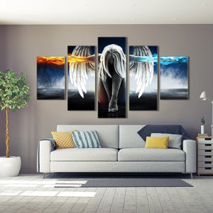 The Angel Power 5 Piece Canvas Small / No Frame Wall