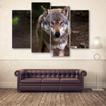 Wolf Stare 4 Piece Canvas Small / No Frame Wall